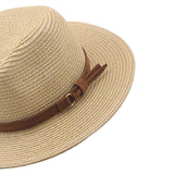 Maxbell Wide Brim Sun Hat Panama Sunhats Straw Hats for Vacation Outdoor Summer Khaki