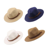 Maxbell Wide Brim Sun Hat Panama Sunhats Straw Hats for Vacation Outdoor Summer Khaki