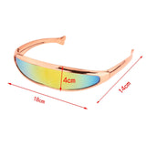 Maxbell Funny Visor Sunglasses UV400 Christmas Decoration Party Women's Ladies gold