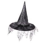 Maxbell Halloween Witch Hats Party Cosplay Accessories Costume Adult Spider Printed Black