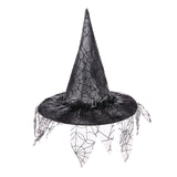 Maxbell Halloween Witch Hats Party Cosplay Accessories Costume Adult Spider Printed Black