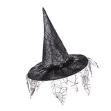 Maxbell Halloween Witch Hats Party Cosplay Accessories Costume Adult Spider Printed Black