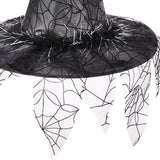 Maxbell Halloween Witch Hats Party Cosplay Accessories Costume Adult Spider Printed Black