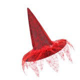 Maxbell Halloween Witch Hats Party Cosplay Accessories Costume Adult Spider Printed Red