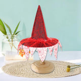 Maxbell Halloween Witch Hats Party Cosplay Accessories Costume Adult Spider Printed Red