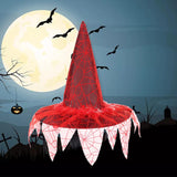 Maxbell Halloween Witch Hats Party Cosplay Accessories Costume Adult Spider Printed Red