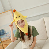 Maxbell Cute Fruits Banana Hat Costume Headgear for Adults Christmas Halloween