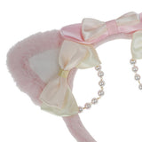 Maxbell Ear Hair Band Photo Props Headdress for Birthday Dress up Festival Pink