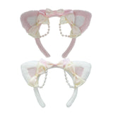 Maxbell Ear Hair Band Photo Props Headdress for Birthday Dress up Festival Pink