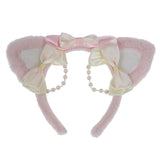 Maxbell Ear Hair Band Photo Props Headdress for Birthday Dress up Festival Pink