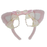 Maxbell Ear Hair Band Photo Props Headdress for Birthday Dress up Festival Pink