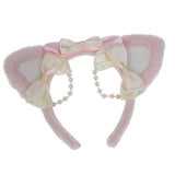 Maxbell Ear Hair Band Photo Props Headdress for Birthday Dress up Festival Pink
