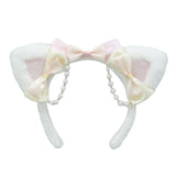 Maxbell Ear Hair Band Photo Props Headdress for Birthday Dress up Festival White