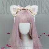 Maxbell Ear Hair Band Photo Props Headdress for Birthday Dress up Festival White