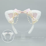 Maxbell Ear Hair Band Photo Props Headdress for Birthday Dress up Festival White