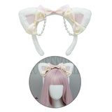 Maxbell Ear Hair Band Photo Props Headdress for Birthday Dress up Festival White