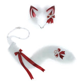 Maxbell Faux Fur Ears and Tail Set Adjustable for Women Girls Props Cosplay Party
