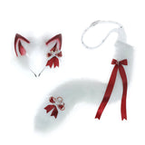 Maxbell Faux Fur Ears and Tail Set Adjustable for Women Girls Props Cosplay Party
