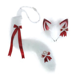 Maxbell Faux Fur Ears and Tail Set Adjustable for Women Girls Props Cosplay Party