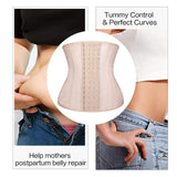 Maxbell Waist Trainer Belt Shaper Belt Sports Girdle Belt Shapewear Strap for Yoga Exercise Beige XS