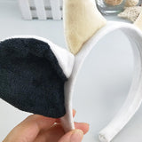 Maxbell 4 Pieces Animal Cow Costume Set Ears Headband Nose Bowtie Tail for Kids Black