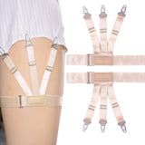 Maxbell Shirt Stays Nylon Garters Strap One Size Elastic Shirt Garters for Women