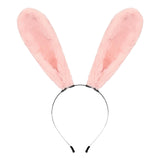 Maxbell Long Bunny Ears Headband Headdress for Anime Cosplay Dress up Festival Pink