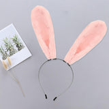 Maxbell Long Bunny Ears Headband Headdress for Anime Cosplay Dress up Festival Pink