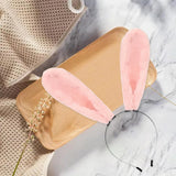 Maxbell Long Bunny Ears Headband Headdress for Anime Cosplay Dress up Festival Pink