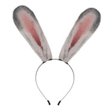 Maxbell Long Bunny Ears Headband Headdress for Anime Cosplay Dress up Festival Grey