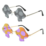 Maxbell Fashion Sunglasses Sun Glasses Sun Protection Rimless for Party Photo Props Gray