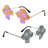 Maxbell Fashion Sunglasses Sun Glasses Sun Protection Rimless for Party Photo Props Gray