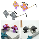 Maxbell Fashion Sunglasses Sun Glasses Sun Protection Rimless for Party Photo Props Gray
