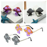 Maxbell Fashion Sunglasses Sun Glasses Sun Protection Rimless for Party Photo Props Gray