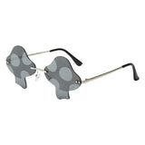 Maxbell Fashion Sunglasses Sun Glasses Sun Protection Rimless for Party Photo Props Gray