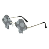 Maxbell Fashion Sunglasses Sun Glasses Sun Protection Rimless for Party Photo Props Gray