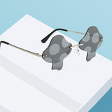 Maxbell Fashion Sunglasses Sun Glasses Sun Protection Rimless for Party Photo Props Gray