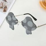 Maxbell Fashion Sunglasses Sun Glasses Sun Protection Rimless for Party Photo Props Gray