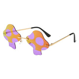 Maxbell Fashion Sunglasses Sun Glasses Sun Protection Rimless for Party Photo Props Multi Color