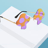 Maxbell Fashion Sunglasses Sun Glasses Sun Protection Rimless for Party Photo Props Multi Color