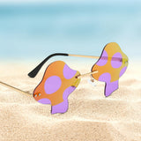 Maxbell Fashion Sunglasses Sun Glasses Sun Protection Rimless for Party Photo Props Multi Color