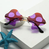 Maxbell Fashion Sunglasses Sun Glasses Sun Protection Rimless for Party Photo Props Multi Color