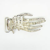 Maxbell Antique Skeleton Hand Belt Buckle Rock Knight Jeans Accessories for Gifts red