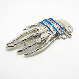 Maxbell Antique Skeleton Hand Belt Buckle Rock Knight Jeans Accessories for Gifts blue
