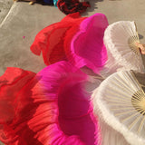Maxbell 1 Pair Belly Dance Fan Veil Props Dancing Fan for Girls Carnival Wedding