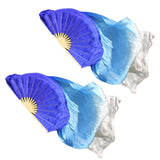 Maxbell 2Pcs Belly Dance Fan Veils 1.8M Performance Dancer Practice Dance Props