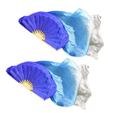 Maxbell 2Pcs Belly Dance Fan Veils 1.8M Performance Dancer Practice Dance Props