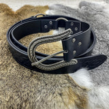 Maxbell Durable PU Leather Ring Belt Costume Accessories Halloween Knight Belt Black Snake Tail