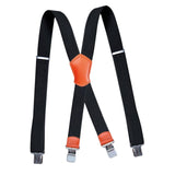 Maxbell Suspender for Men ElasticStrong Clips 3.8cm Wide Adjustable X Type Braces