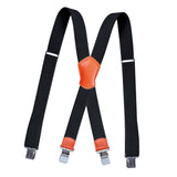 Maxbell Suspender for Men ElasticStrong Clips 3.8cm Wide Adjustable X Type Braces